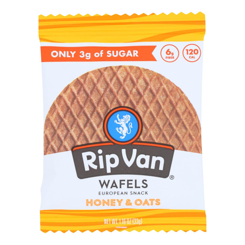 Honey Oats Wafers from Rip Van Wafels (Pack of 12, 1.16 Ounces) - Cozy Farm 