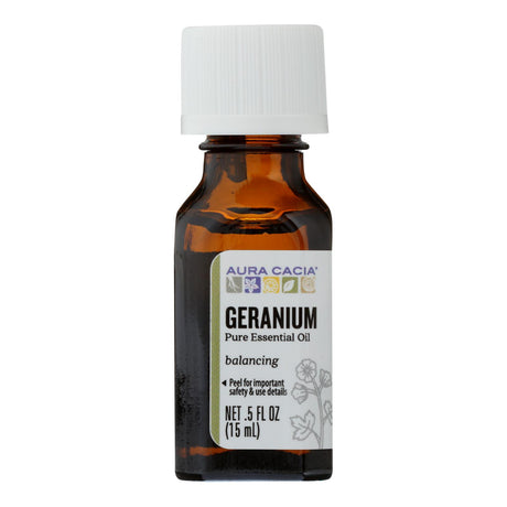 Aura Cacia Pure Essential Oil Geranium (0.5 Fl Oz) - Cozy Farm 