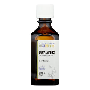 Aura Cacia Pure Eucalyptus Essential Oil, 2 Fl Oz - Cozy Farm 
