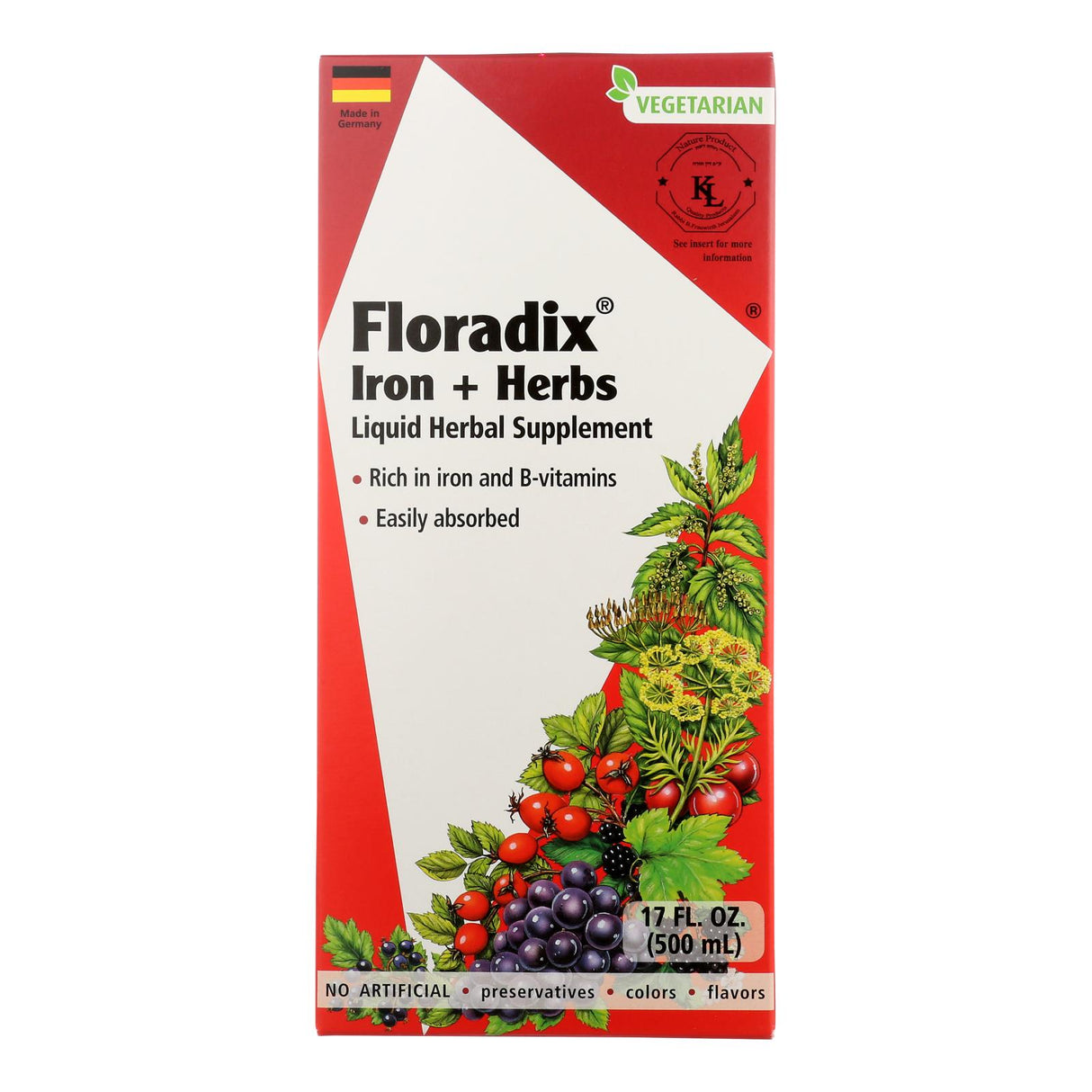 Floradix Iron & Herbs (17 Fl Oz) - Cozy Farm 