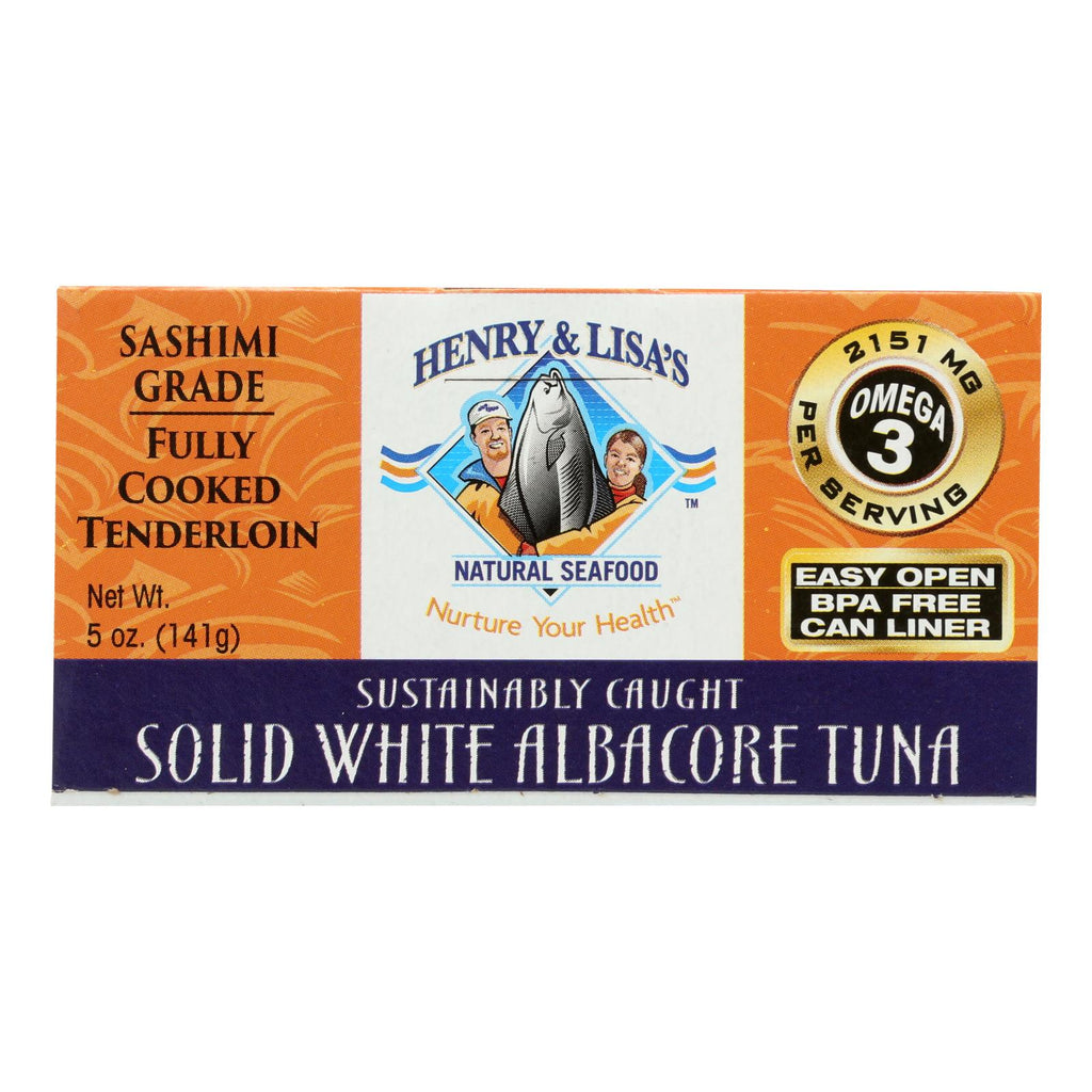 Henry and Lisa's Natural Seafood Solid White Albacore Tuna (Pack of 12 - 5 Oz.) - Cozy Farm 