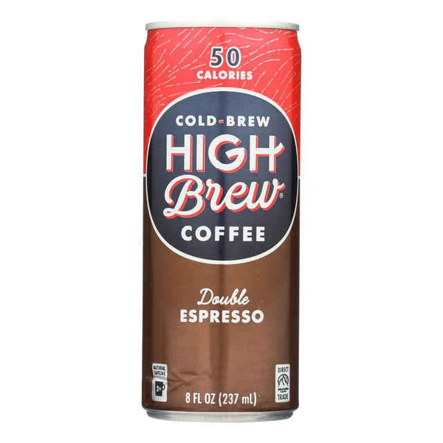 High Brew Coffee - Double Espresso Ready-To-Drink Coffee - 8 fl oz (Pack of 12) - Cozy Farm 