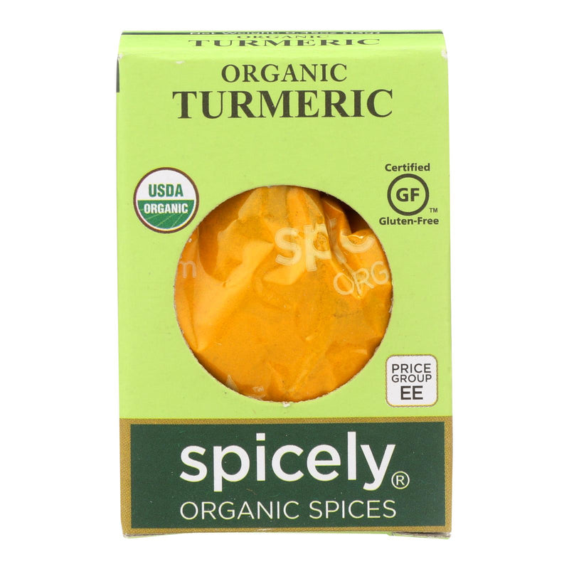 Spicely Organics USDA Certified Organic Turmeric | 0.45 Oz. | Vegan, Non-GMO | Pack of 6 - Cozy Farm 