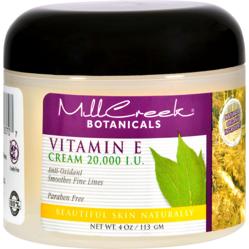 Mill Creek Botanicals Vitamin E Cream (Pack of 4 - 20000 IU, 4 oz) - Cozy Farm 