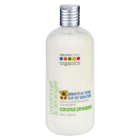 Nature's Baby Organics Coconut Pineapple Conditioner and Detangler (Pack of 16 Oz.) - Cozy Farm 