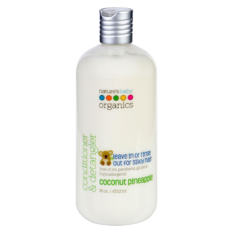 Nature's Baby Organics Coconut Pineapple Conditioner and Detangler (Pack of 16 Oz.) - Cozy Farm 