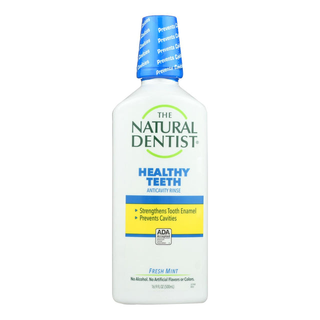 Natural Dentist Healthy Teeth and Gums Anticavity Fluoride Rinse - Fresh Mint - 16.9 oz - Cozy Farm 