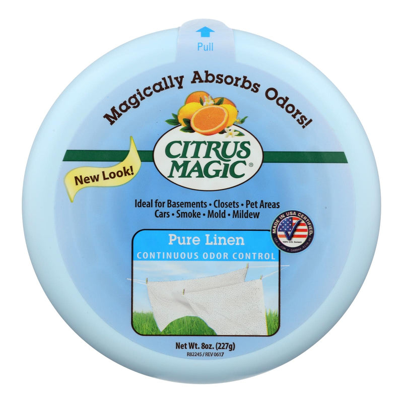 Citrus Magic Solid Air Freshener, Pure Linen Fresh, 6 Pack of 8 Oz. Tubs - Cozy Farm 