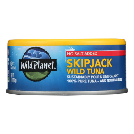 Wild Planet Wild Skipjack Light Tuna, No Salt Added, 5 oz. (Pack of 12) - Cozy Farm 