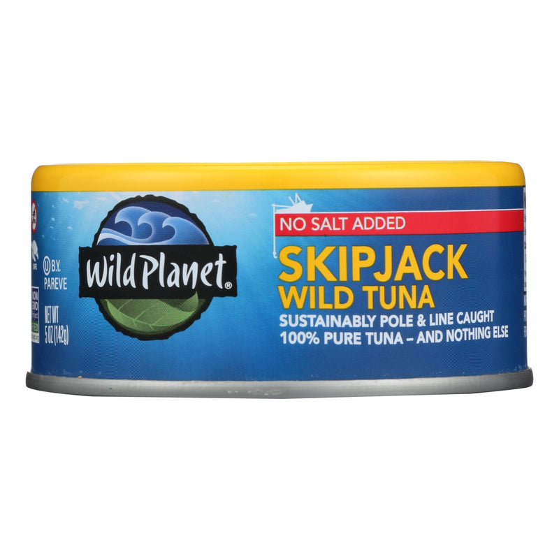 Wild Planet Wild Skipjack Light Tuna, No Salt Added, 5 oz. (Pack of 12) - Cozy Farm 