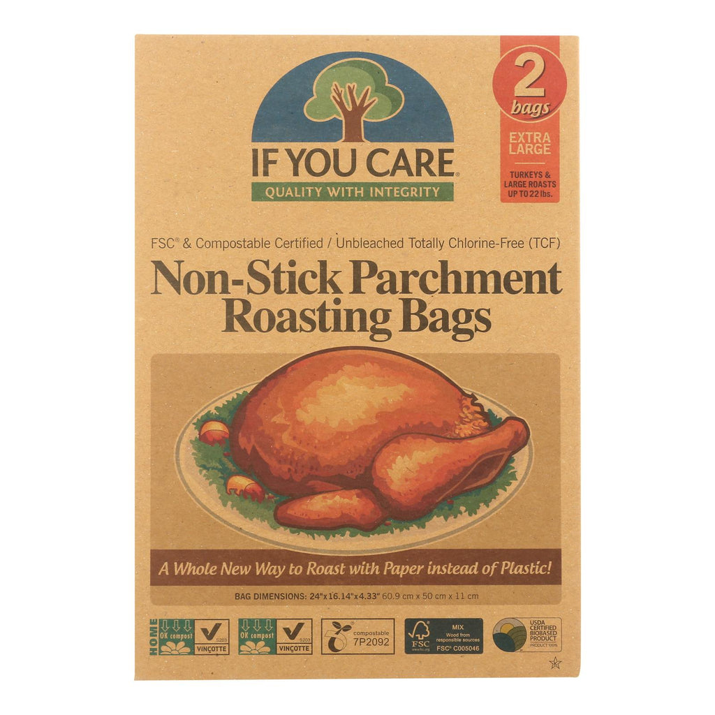 If You Care Parchment Bags (Pack of 8 - 2 Count) - Non-Stick Extra Large - Cozy Farm 