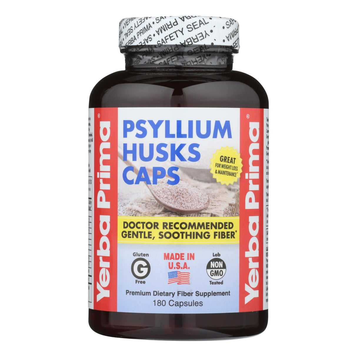 Yerba Prima Psyllium Husks Caps - 180 Capsules - Cozy Farm 