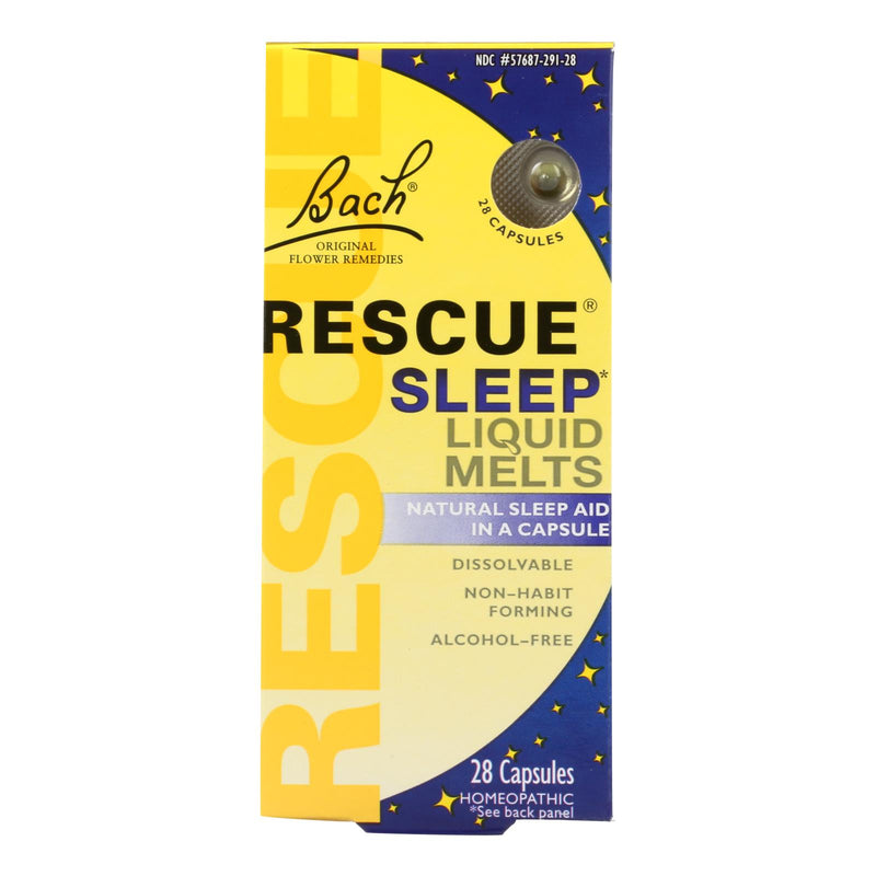 Bach Flower Remedies Rescue Sleep Liquid Melts Sleep Support (28 Capsules) - Cozy Farm 