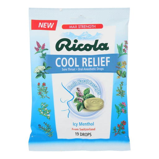 Ricola - Cough Drop Cool Relief Sugar Free - Case Of 12 - 19 Ct - Cozy Farm 
