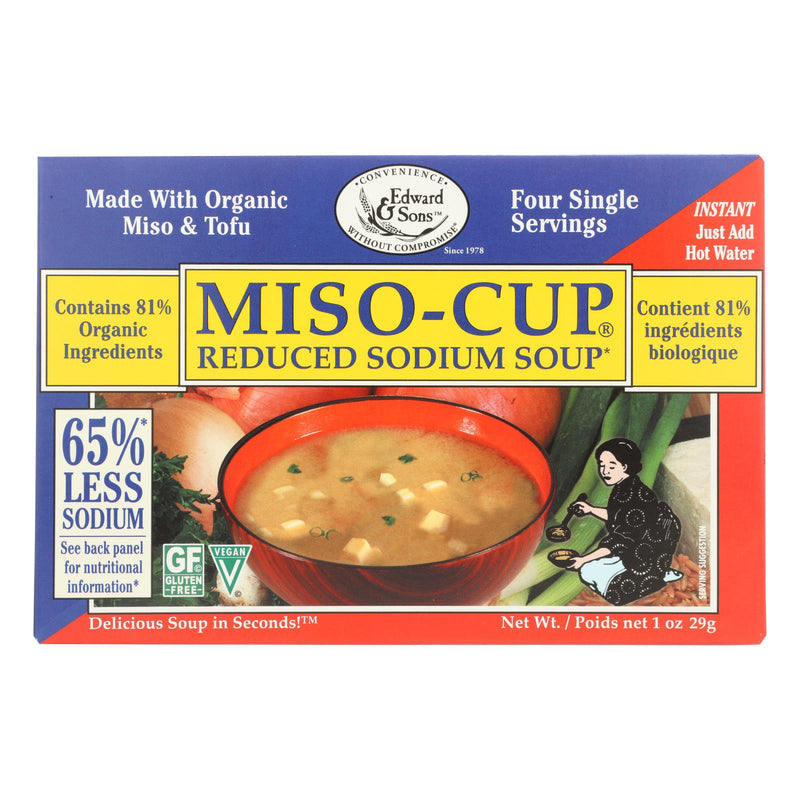 Edward & Sons Reduced Sodium Miso Soup Cup (12 Oz) - Cozy Farm 