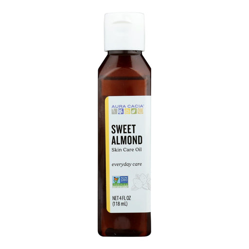 Aura Cacia Sweet Almond Oil for Skin Care, 4 Fl Oz - Cozy Farm 
