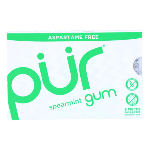 Pur Gum - Spearmint - Aspartame Free - 9 Pieces - 12.6 G - Case Of 12 - Cozy Farm 