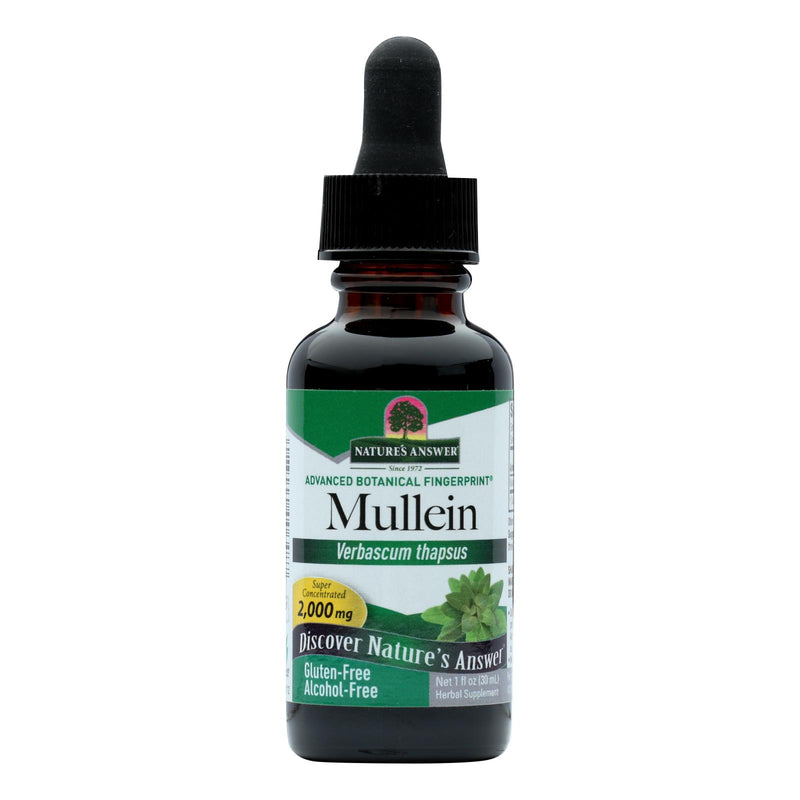 Nature's Answer Mullein Leaf Extract Alcohol-Free, Respiratory Support, 1 Fl Oz - Cozy Farm 
