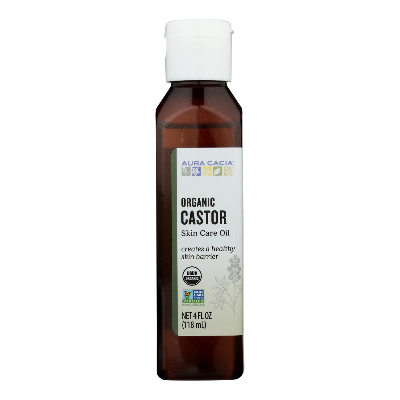 Aura Cacia - Skin Care Oil - Organic Castor Oil - 4 Fl Oz - Cozy Farm 