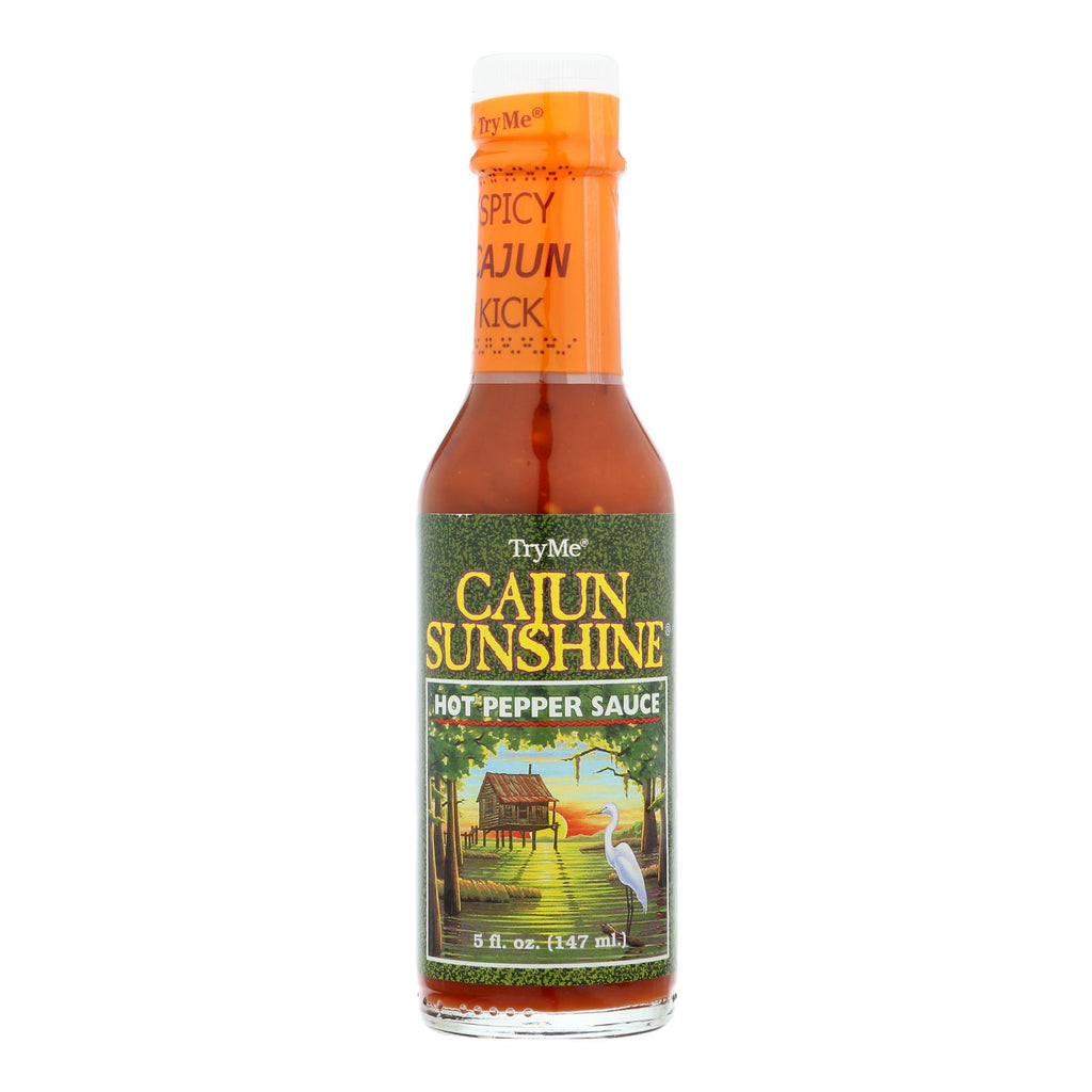 Try Me Cajun Sunshin - Hot Pepper Sauce (Pack of 6) - 5 Oz. - Cozy Farm 