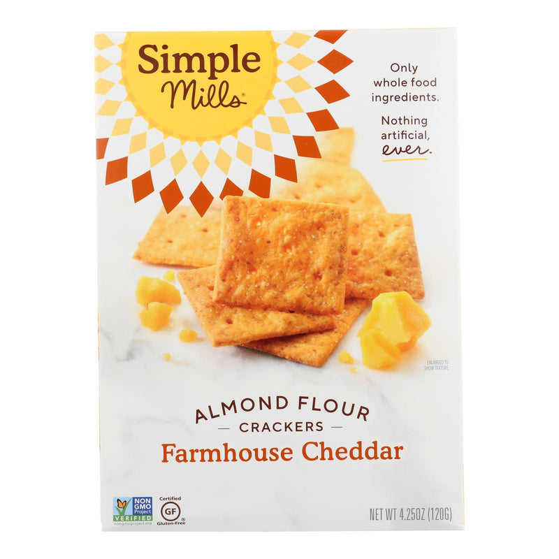 Simple Mills Farmhouse Cheddar Almond Flour Crackers (4.25 Oz. Pack of 6) - Cozy Farm 