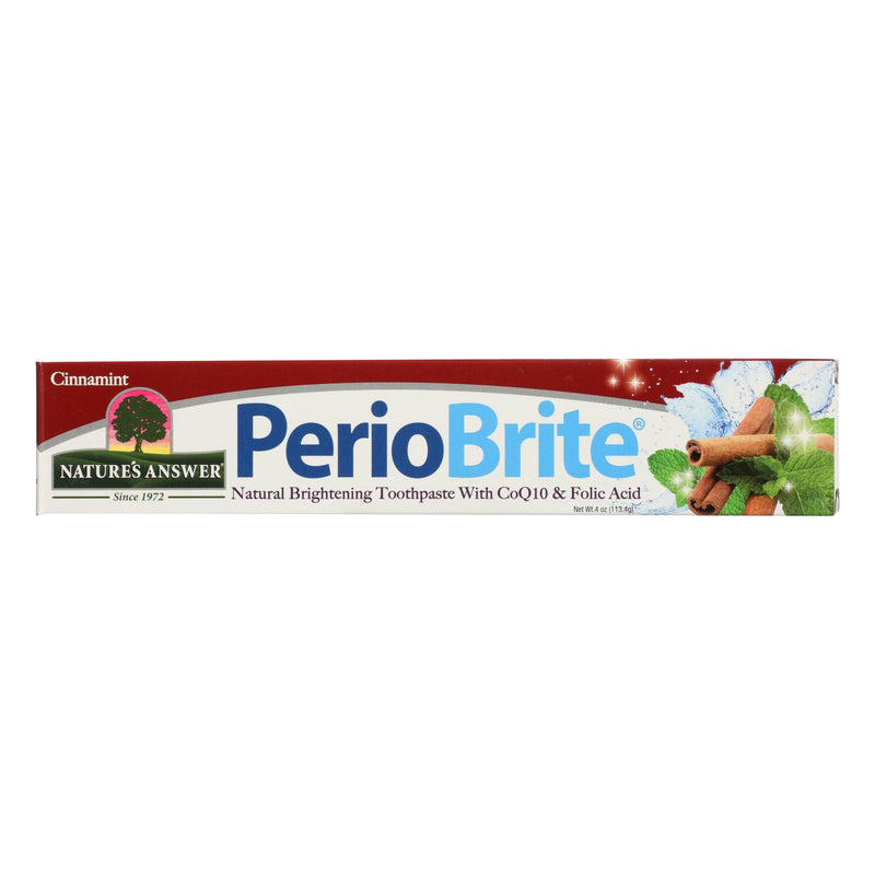 Nature's Answer PerioBrite Cinnamon Flavor Toothpaste - 4 Oz - Cozy Farm 