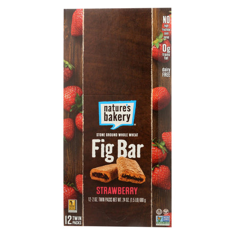 Nature's Bakery Fig Bar Whole Wheat Strawberry 2 Oz - Pack of 12 - Cozy Farm 