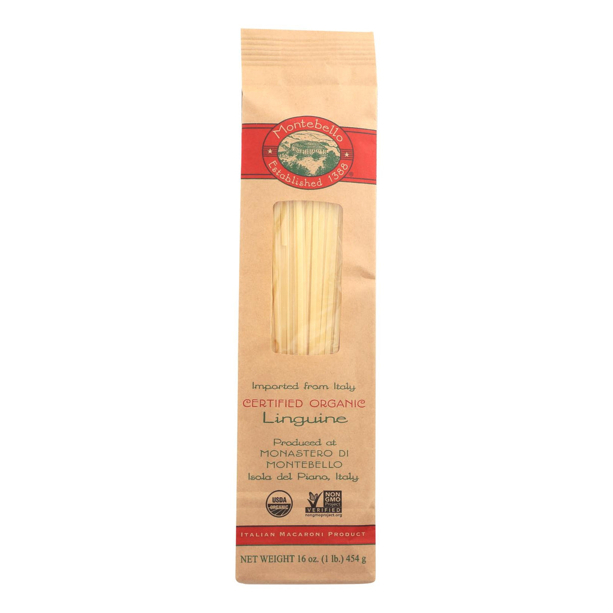 Montebello Organic Linguini Pasta (12 x 1 lb) - Cozy Farm 