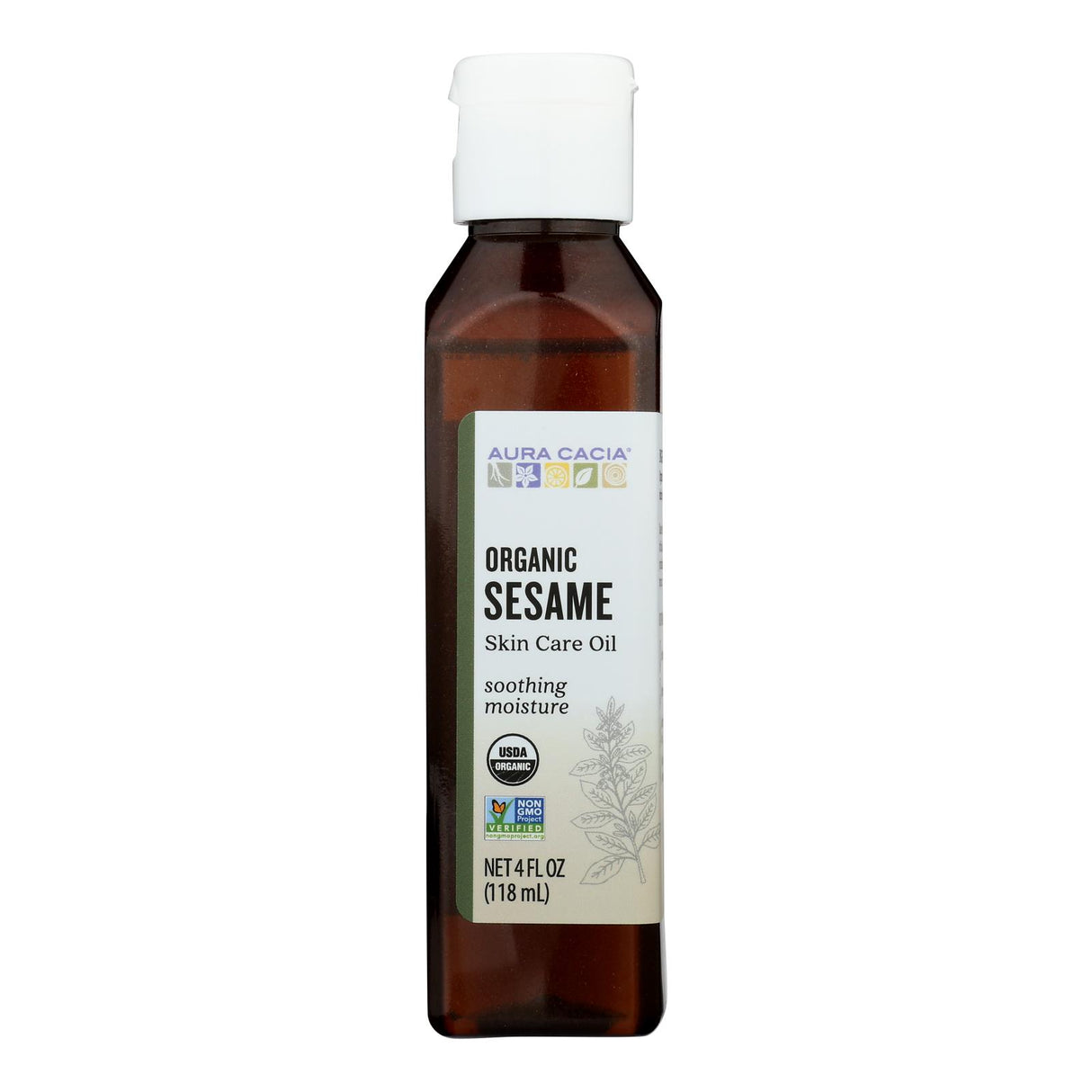 Aura Cacia Organic Aromatherapy Sesame Oil, 4 Fl Oz - Cozy Farm 