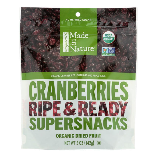 Made In Nature - Organic Dried Cranberries - 5 Oz. (Pack of 6) - Cozy Farm 