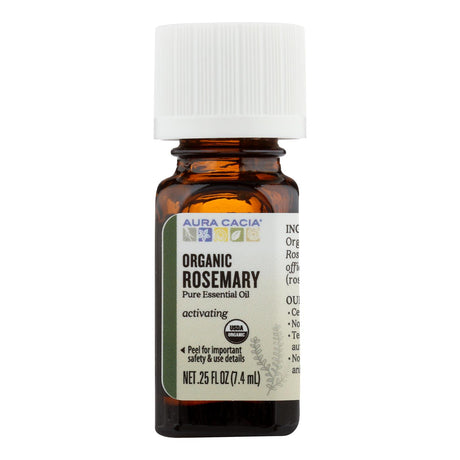 Aura Cacia Organic Rosemary Essential Oil, .25 Oz. - Cozy Farm 