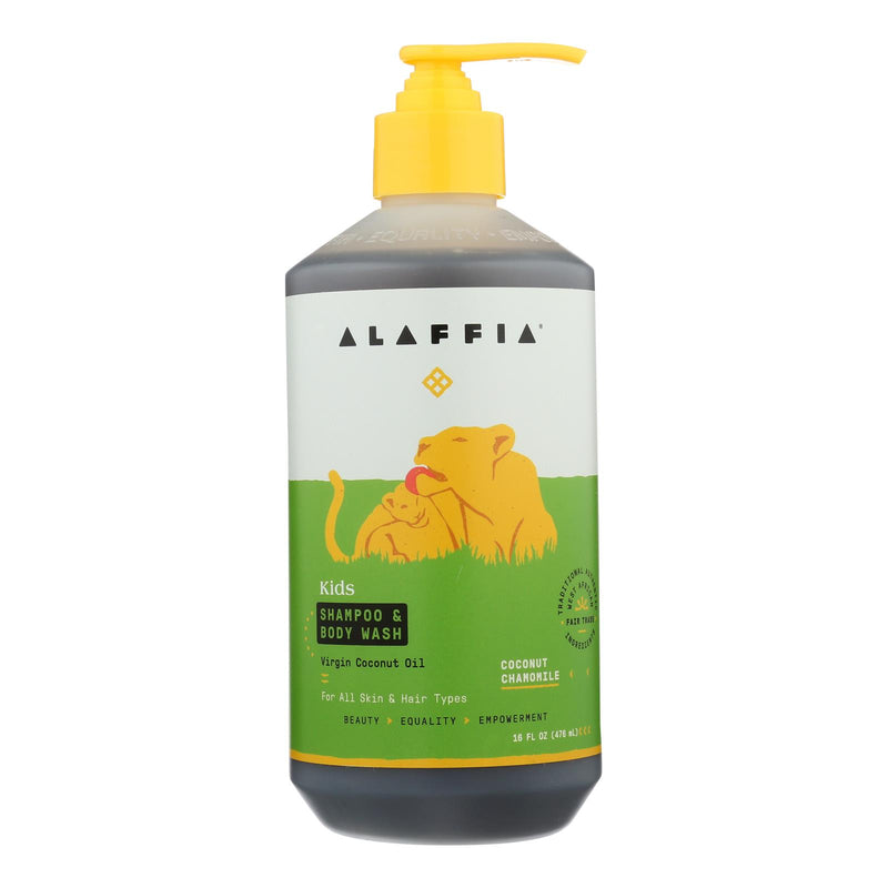 Alaffia Coconut Chamomile Everyday Shampoo and Body Wash (16 Fl Oz) - Cozy Farm 