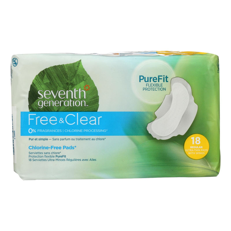Seventh Generation Free and Clear Regular Pads, Pack of 6 - Cozy Farm 
