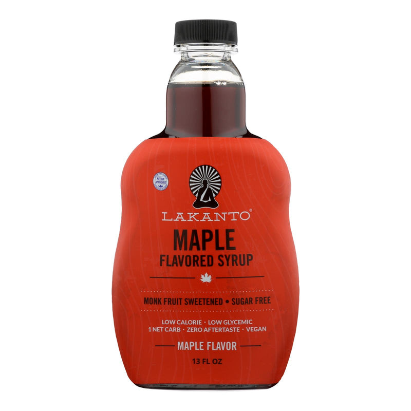 Lakanto Monk Fruit Sweetened Maple Flavored Syrup (Pack of 8 - 13 Fl. Oz.) - Sugar-Free, Calorie-Free Sweetener - Cozy Farm 