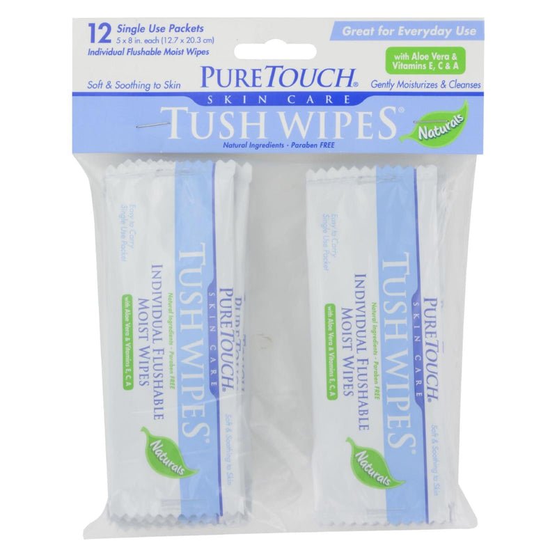 Puretouch Naturals Tush Wipes - Soft, Gentle Cleansing for Your Baby's Delicate Skin (12 Pack) - Cozy Farm 