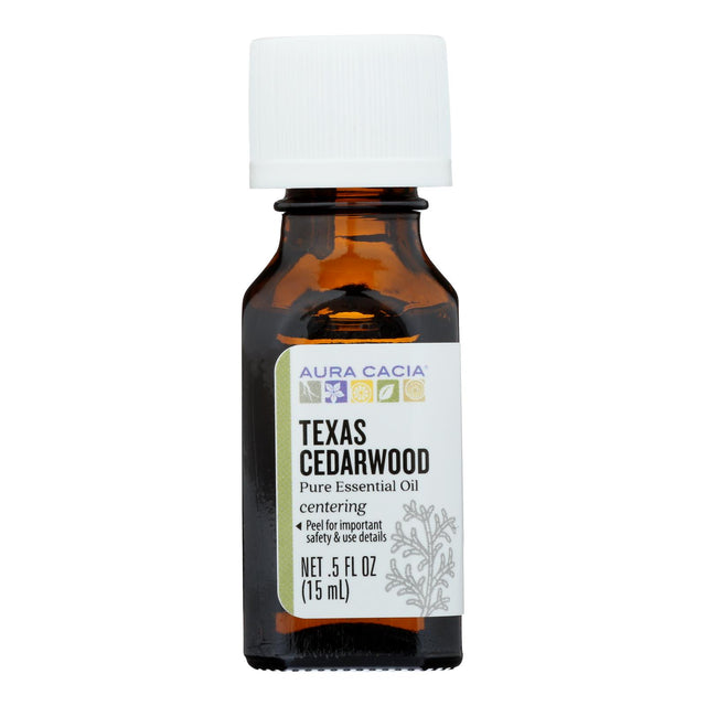 Aura Cacia Cedarwood Texas Essential Oil (0.5 Oz.) - Cozy Farm 