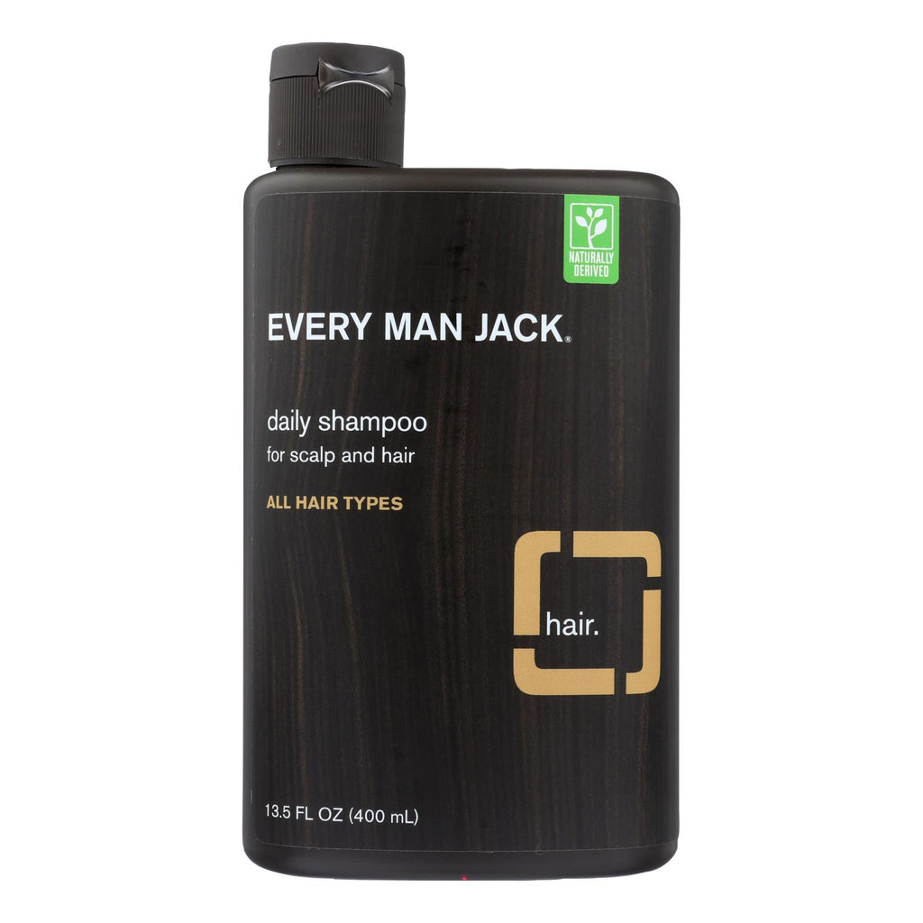Every Man Jack Daily Shampoo  - Scalp and Hair Care for All Hair Types - Sandalwood Scented - 13.5 Oz. - Cozy Farm 