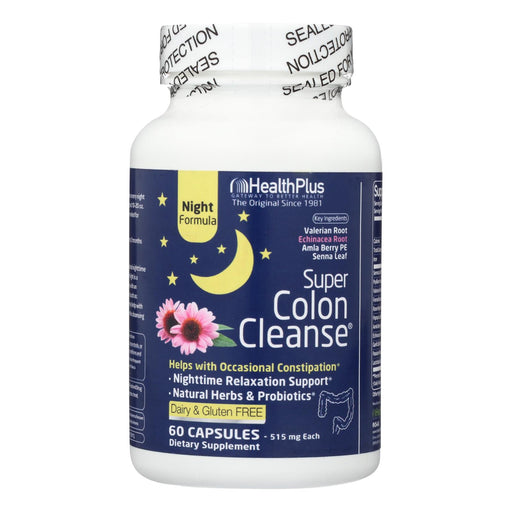 Health Plus Super Colon Cleanse Night Formula (Pack of 90 Capsules) - Cozy Farm 