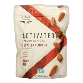 Living Intentions Sprouted Unsalted Almonds (Pack of 4) - 16 Oz - Cozy Farm 