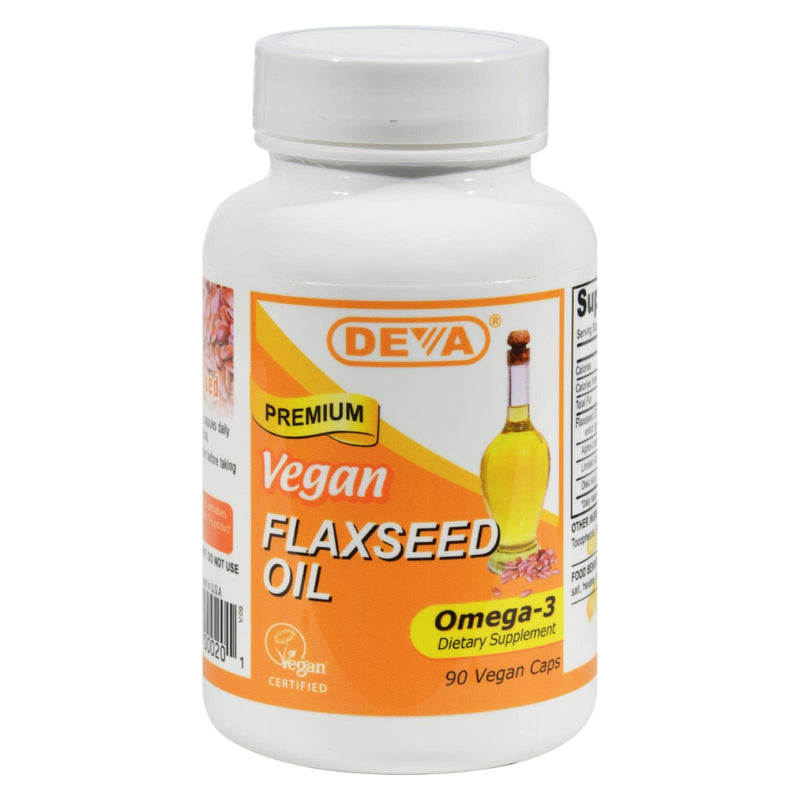 Deva Vegan Flaxseed Oil Supplement (90 Vegan Capsules) - Cozy Farm 