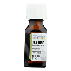 Aura Cacia Tea Tree Pure Essential Oil (0.5 Fl Oz) - Cozy Farm 
