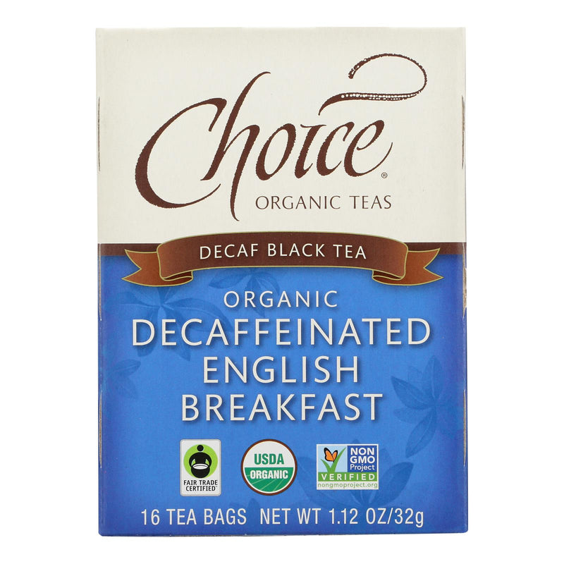 Choice Organic Decaffeinated English Breakfast Black Tea (Pack of 6 - 16 Tea Bags) - Cozy Farm 