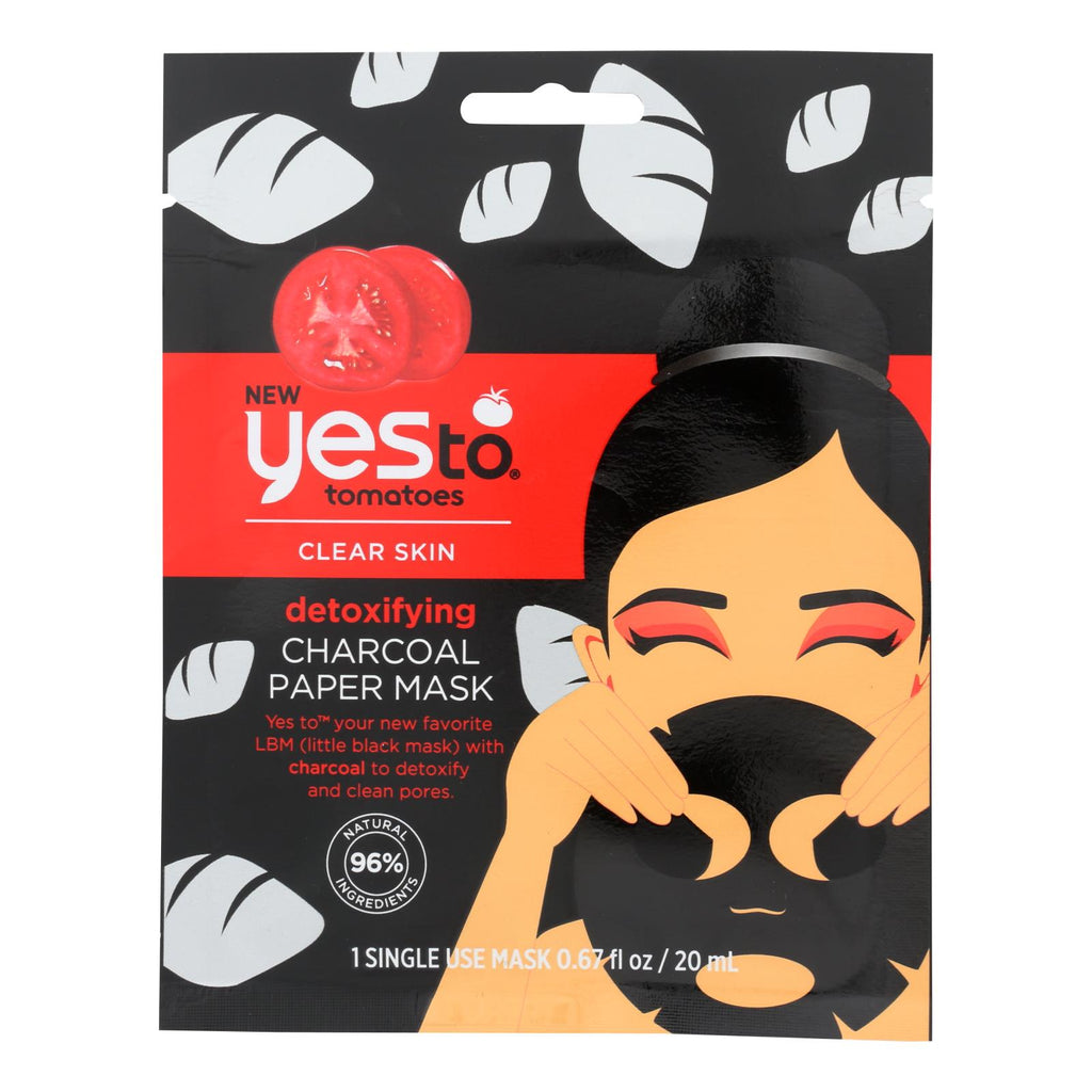 Yes To Charcoal Paper Mask (Pack of 6 - 0.67 Fl Oz) - Cozy Farm 