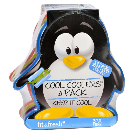 Fit and Fresh (Pack of 4) Cool Coolers Multicolored Penguin Ice Packs - Cozy Farm 