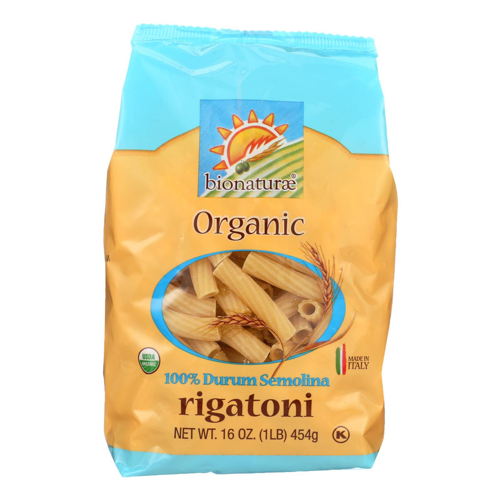 Organic Durum Semolina Rigatoni (Pack of 12) - Bionaturae 16 Oz. - Cozy Farm 