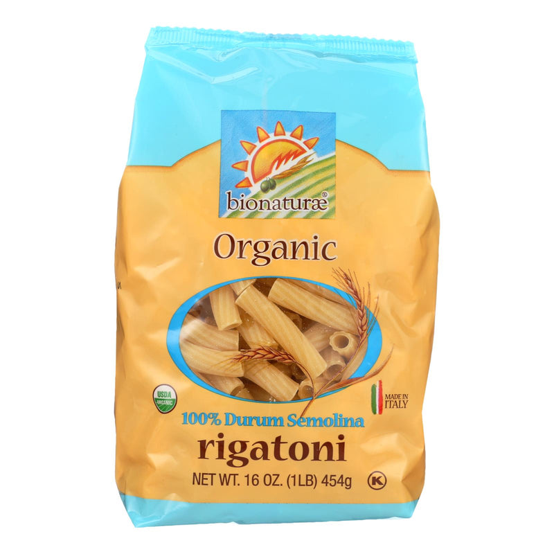 Bionaturae Organic Durum Semolina Rigatoni Pasta, 16 Oz. (Pack of 12) - Cozy Farm 