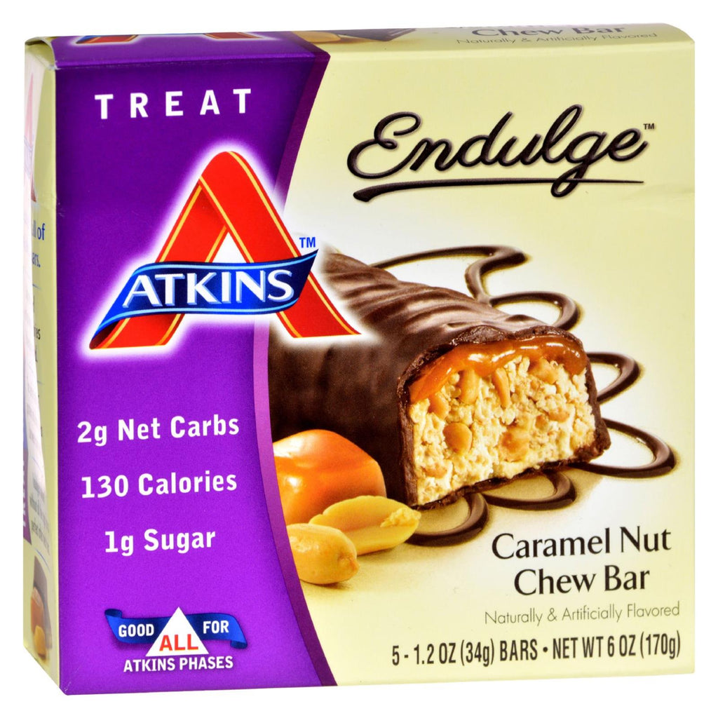 Atkins Endulge Bar Caramel Nut Chew (Pack of 5 Bars) - Cozy Farm 