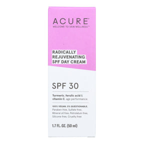 Acure Radically Rejuvenating SPF 30 Day Cream, 1.7 Fl Oz - Cozy Farm 