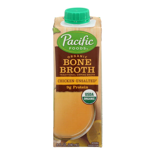 Pacific Natural Foods Bone Broth - Chicken (Pack of 12) - 8 Fl Oz. - Cozy Farm 