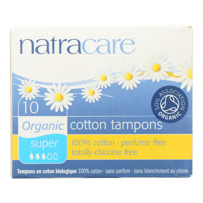 Natracare Certified Organic Cotton Tampons - Super Absorbency (Pack of 10) - Cozy Farm 